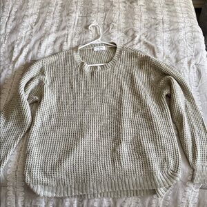 Zenana Outfitters Light Green Knit Sweater
